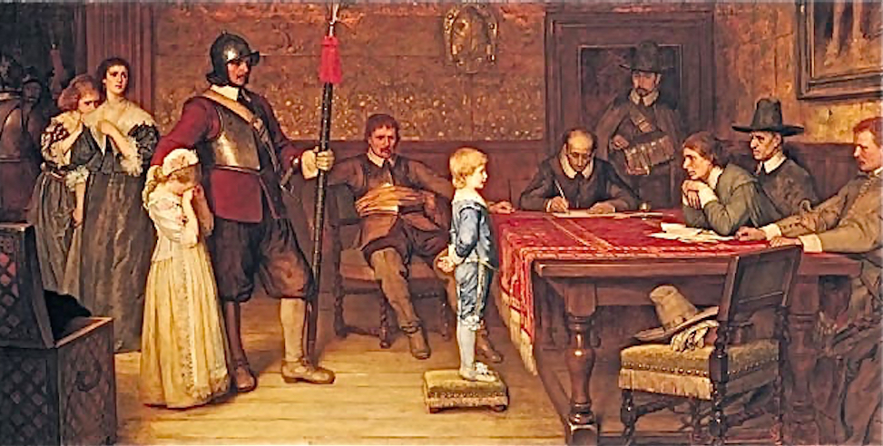 âAnd When Did You Last See Your Father?â by William Frederick Yeames, 1878, depicting English Puritan inquisitors grilling the child of a Royalist family